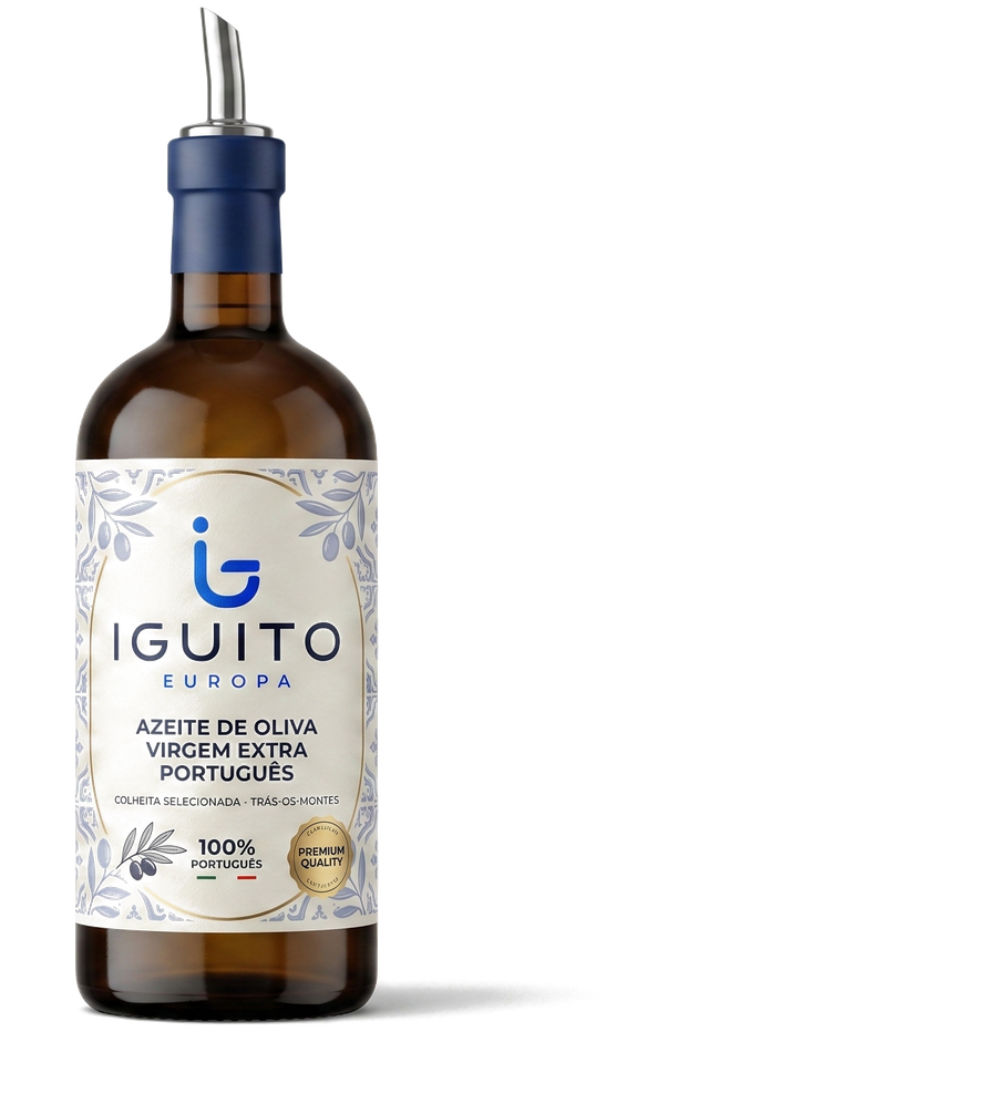 Botella del aceite Iguito Europa — Virgen Extra Portugués